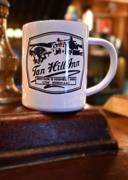 Enamel White Tin Mug Badge