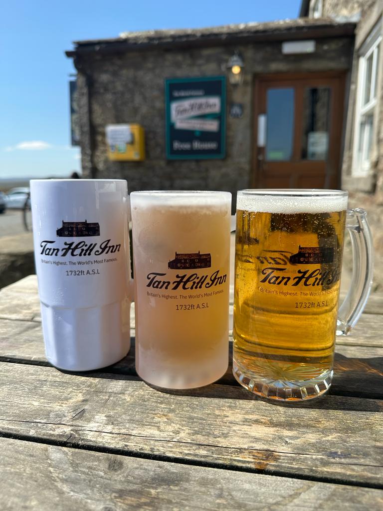 Stein - Frosted Glass Tan Hill Inn Stein with logo