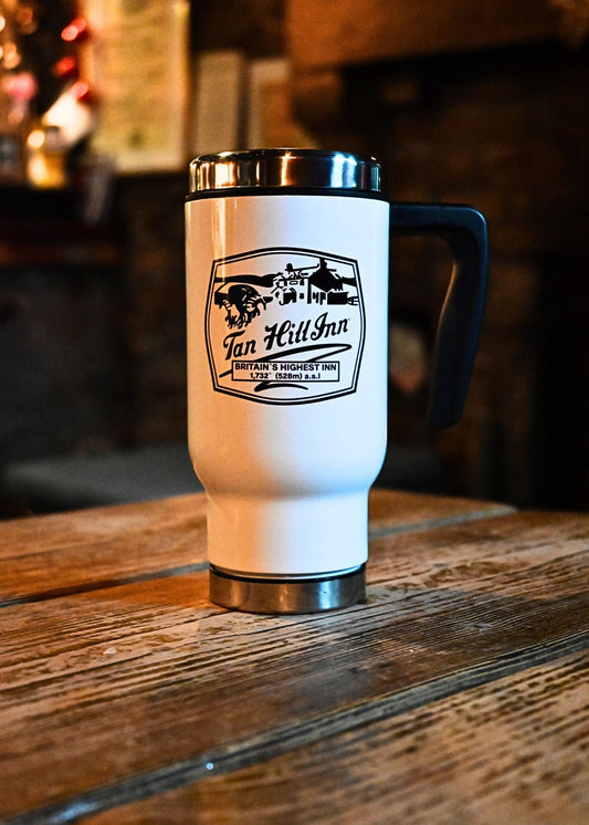 Travel Mug with Tan Hill Badge