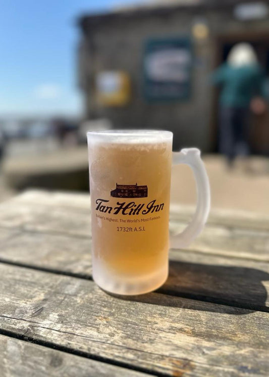 Stein - Frosted Glass Tan Hill Inn Stein with logo