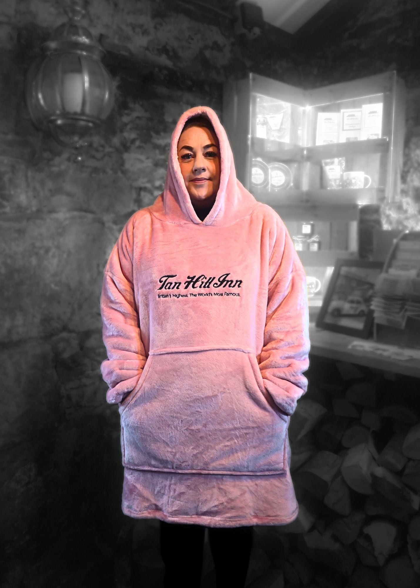 Pink snuggie hoodie sale